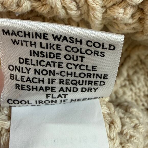 LL Bean Signature Fisherman Tunic Sweater Size S Cable Knit Chunky Cabincore - Picture 9 of 15